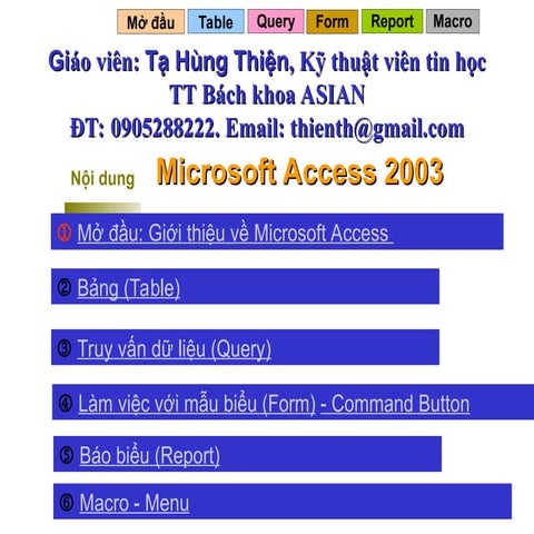 Bài giảng Power Point 2003, hướng dẫn học tập