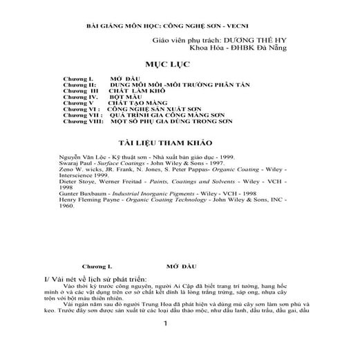 Công nghệ Sơn cơ bản