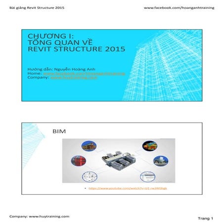 Bai giang revit structure 2015   nguyen hoanganh