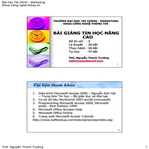 Bai giang thnc phan acccess