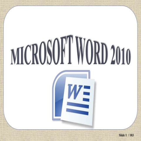 Bai giang Word 2010 TIn hoc Van phong.pptx