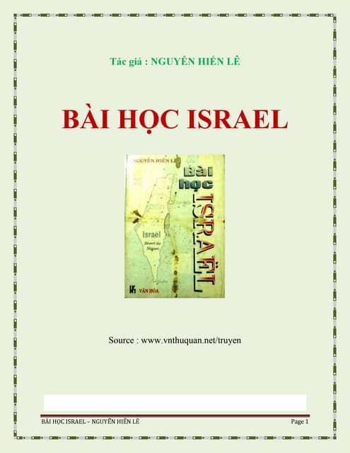 BÀI HỌC ISRAEL _NguyenHienLe.