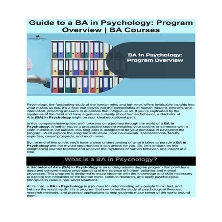BA in Psychology