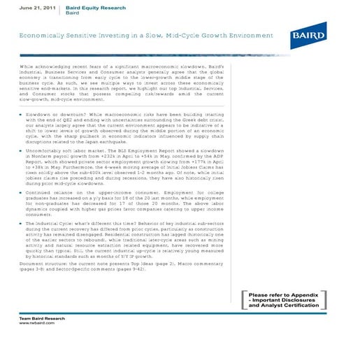 Baird Macro-Economic Perpsective