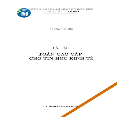 Bài tập Toán kinh tế