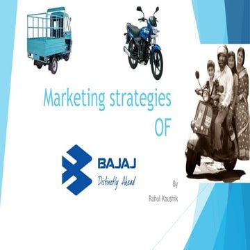 Marketing strategies adopted by Bajaj auto