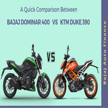 A Quick Comparison Between Bajaj Dominar 400 vs KTM Duke 390 | PPT