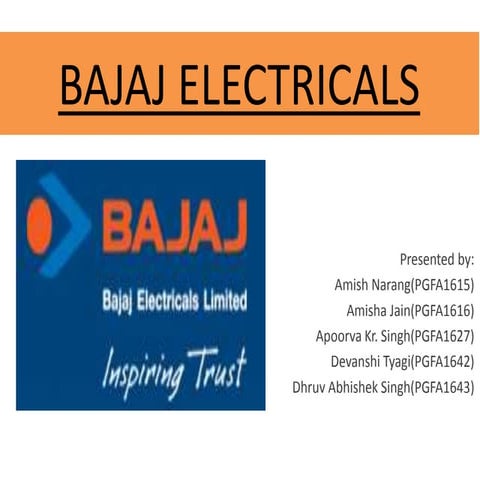 Bajaj electricals 