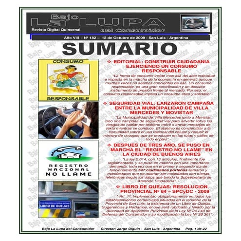 Bajo La Lupa Del Consumidor