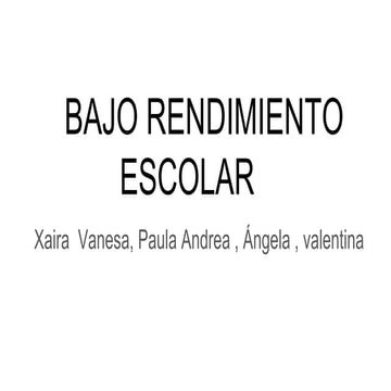 Bajo rendimiento
