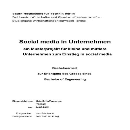 Social media Integration für KMU (Bachelorthesis)
