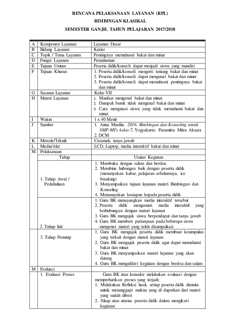Contoh Laporan Evaluasi Program Bk Smp Nusagates