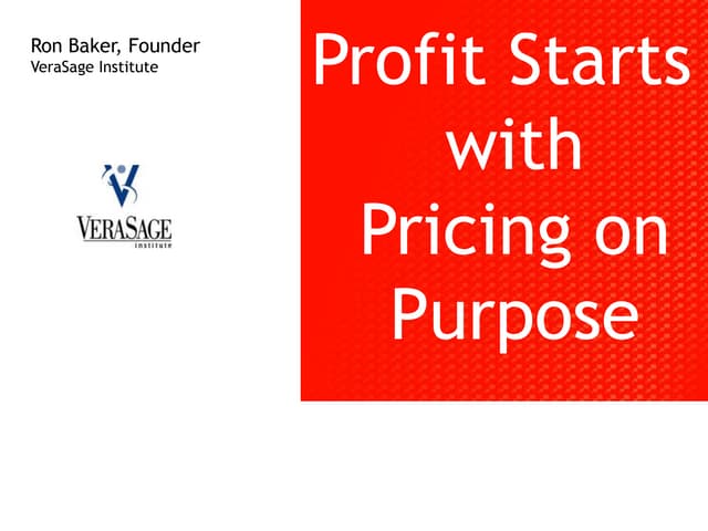 Baker -- 4P Value Pricing