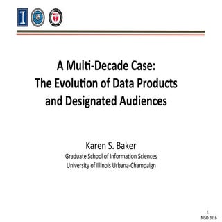 Baker - Evolution of Data Products ...