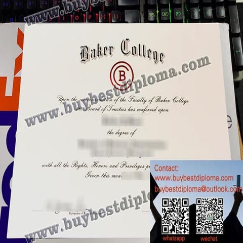 Baker College diploma