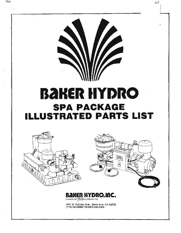 Baker Hydro Spa Package Owners Manual and Parts List | Hydro Spa Wiring Diagram | | SlideShare
