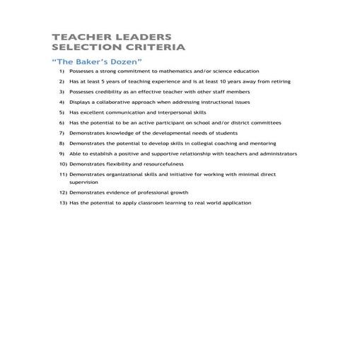 Bakers  Dozen  Handout Formatted