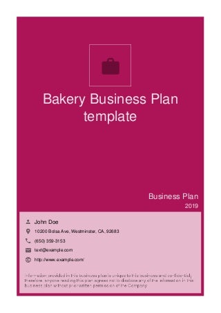 Bakery business plan pdf in south africa picture