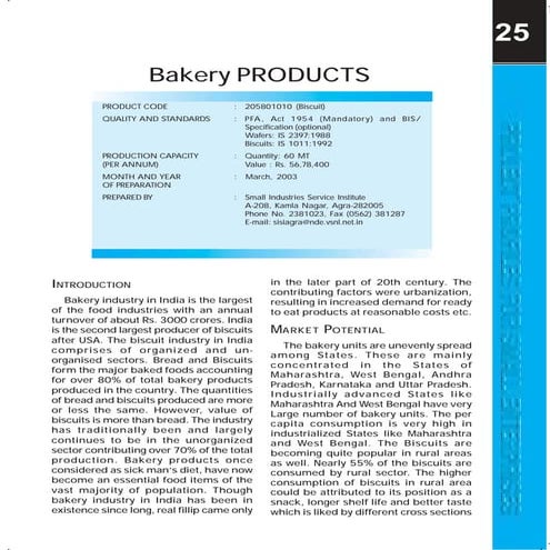 Bakery Industries | PDF