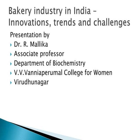 Bakery industry in india