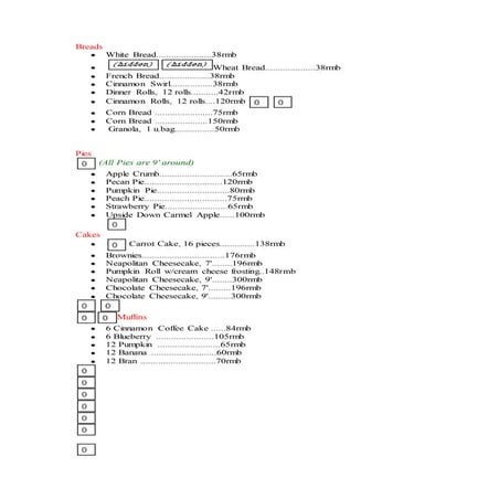 Bakery of life order form