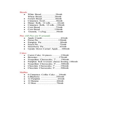 Bakery of life order form 1