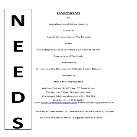 Bakery products final project report   cd version