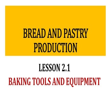 Baking Tools and Equipment use Baking Pastry