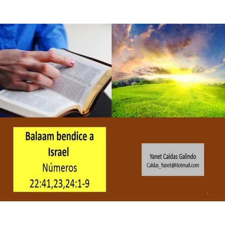 Balaam bendice a Israel