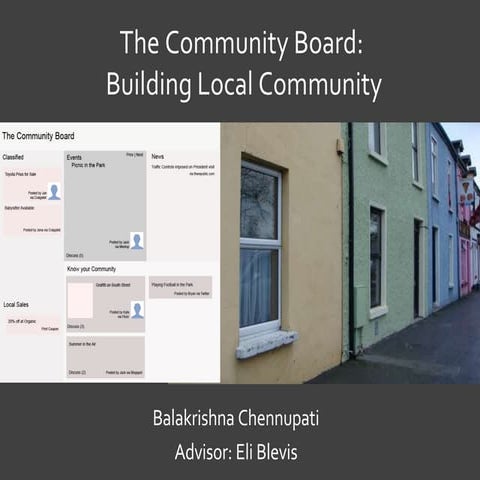 The Community Board: Building Local Community | PPT