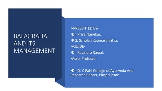 Clinical understanding of graha roga in present day practice | PPT ...