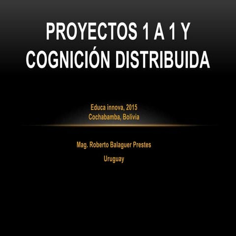 Balaguer modelos 1 a 1 cognicion distribuida