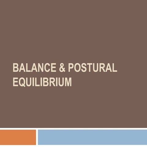 Balance and coordination in human bodies