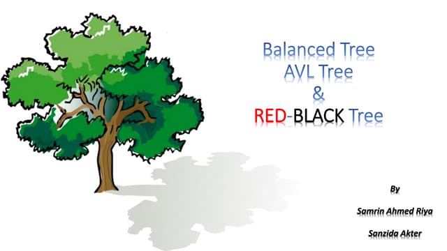 Balanced Tree(AVL Tree,Red Black Tree) | PPT