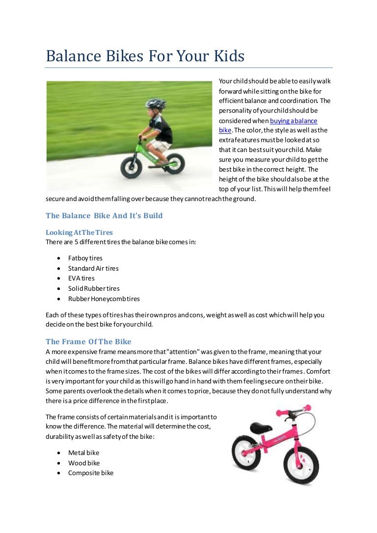 balance bike cost