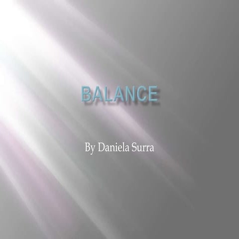 Balance by daniela surra