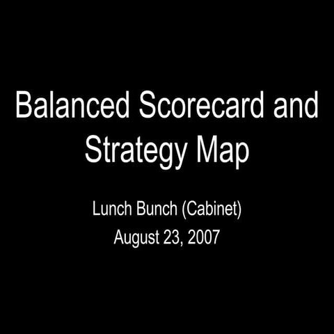 Balanced Scorecard Introduction