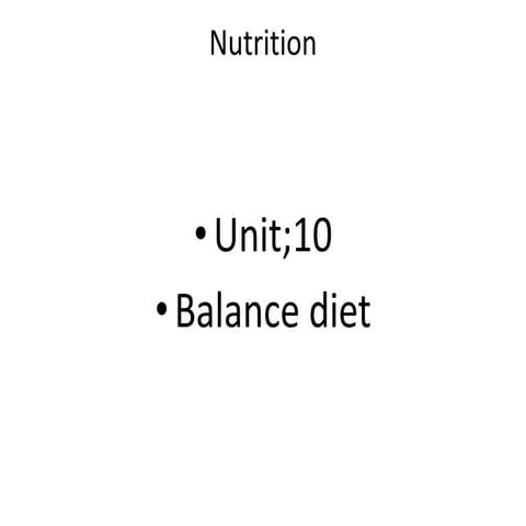 Balanced diet