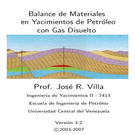 Balance de materiales en yacimientos de petoleo con gas disuelto