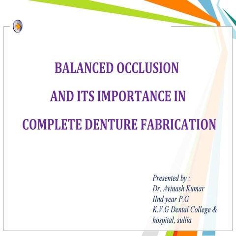 Balanced occlusion and its importance