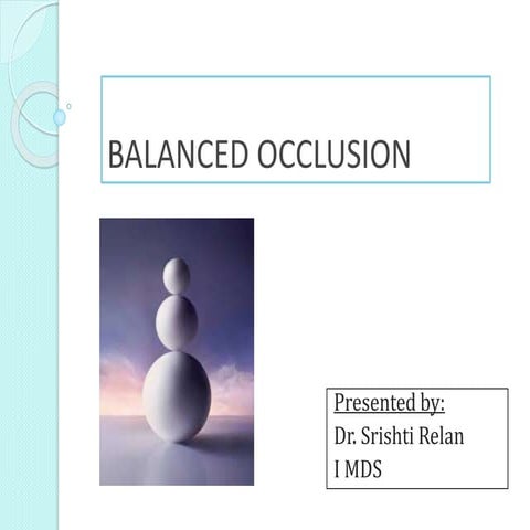Balanced occlusion-different concepts