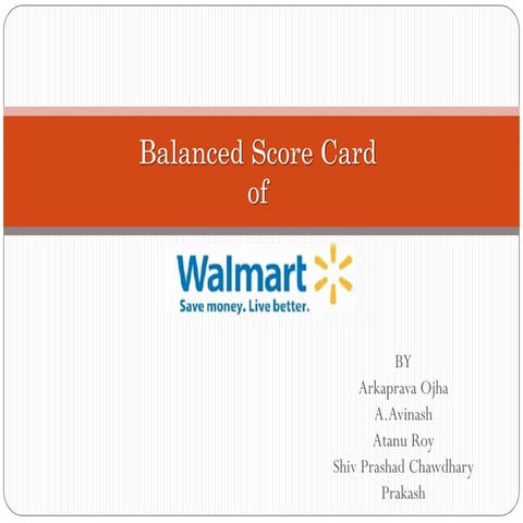 Balanced score card of Walmart