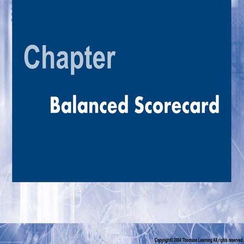 Balanced scorecard