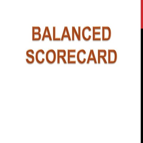 Balanced scorecard