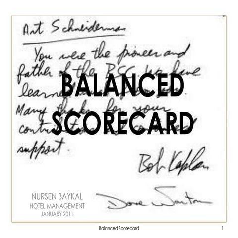 Balanced scorecard