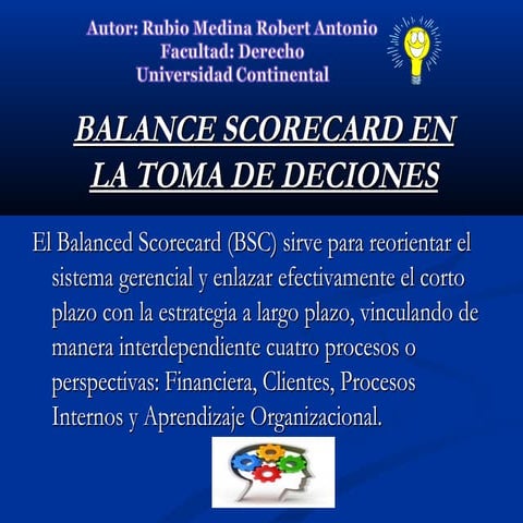 Balanced scorecard (bsc) | PPT