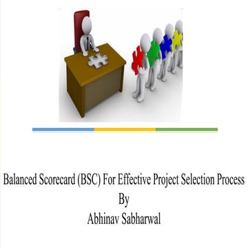 Balanced scorecard for effective project selection process