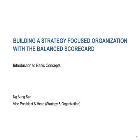 Balanced Scorecard   Intro To Basic Concepts