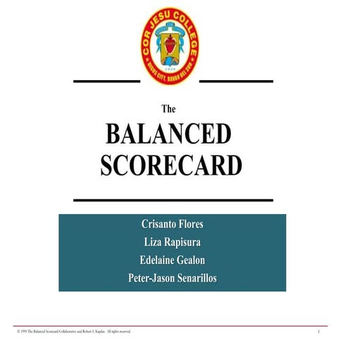 The Balanced Scorecard
