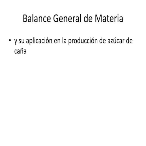 balance de materia azucar para ingenieria quimica
